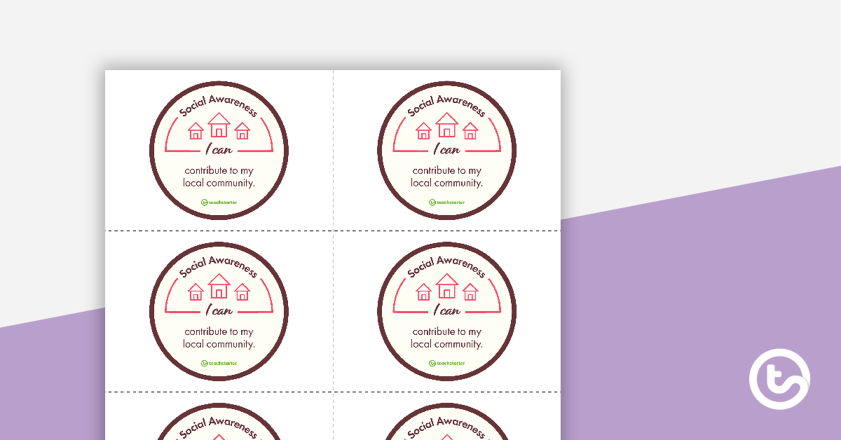 Preview image for Personal and Social Capability - Social Awareness Badges - teaching resource