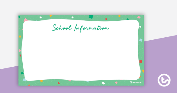 Thumbnail of Parent Information Night PowerPoint Template - teaching resource