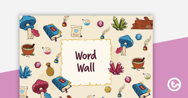 巫师用品的预览图像 - 单词墙模板 - 教学资源