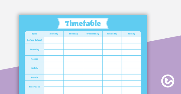 缩略图的纯天蓝色-时间表规划师教学资源