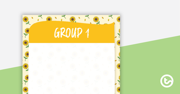 Preview image for Sunflowers – Grouping Posters - teaching resource