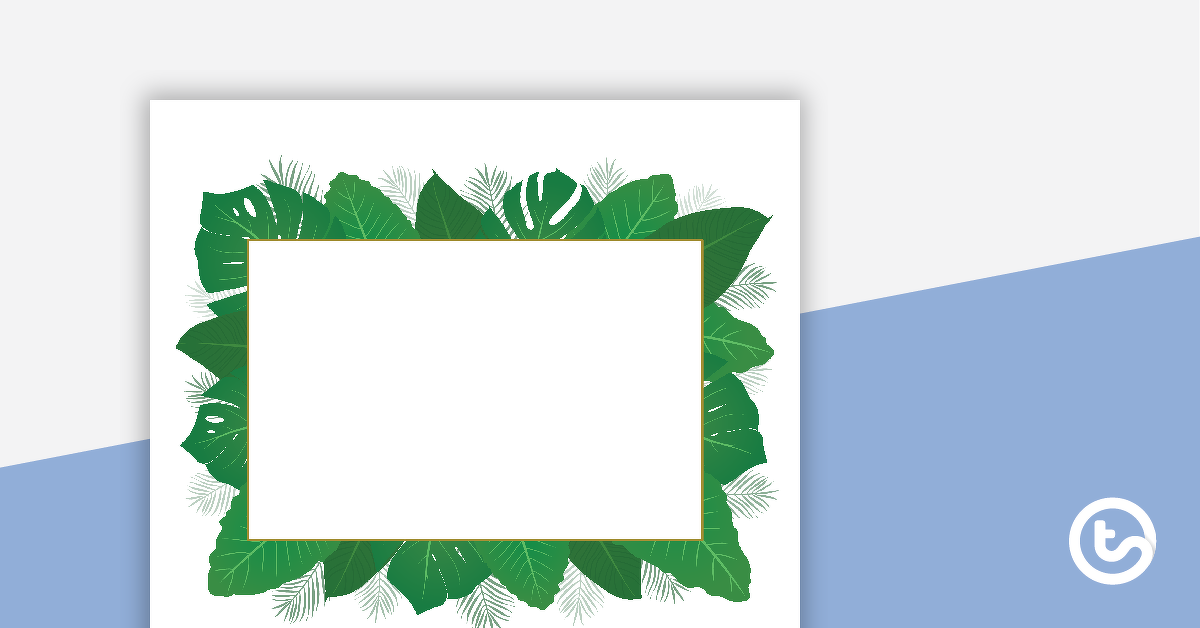 Preview image for Lush Leaves White - Diary Cover - teaching resource