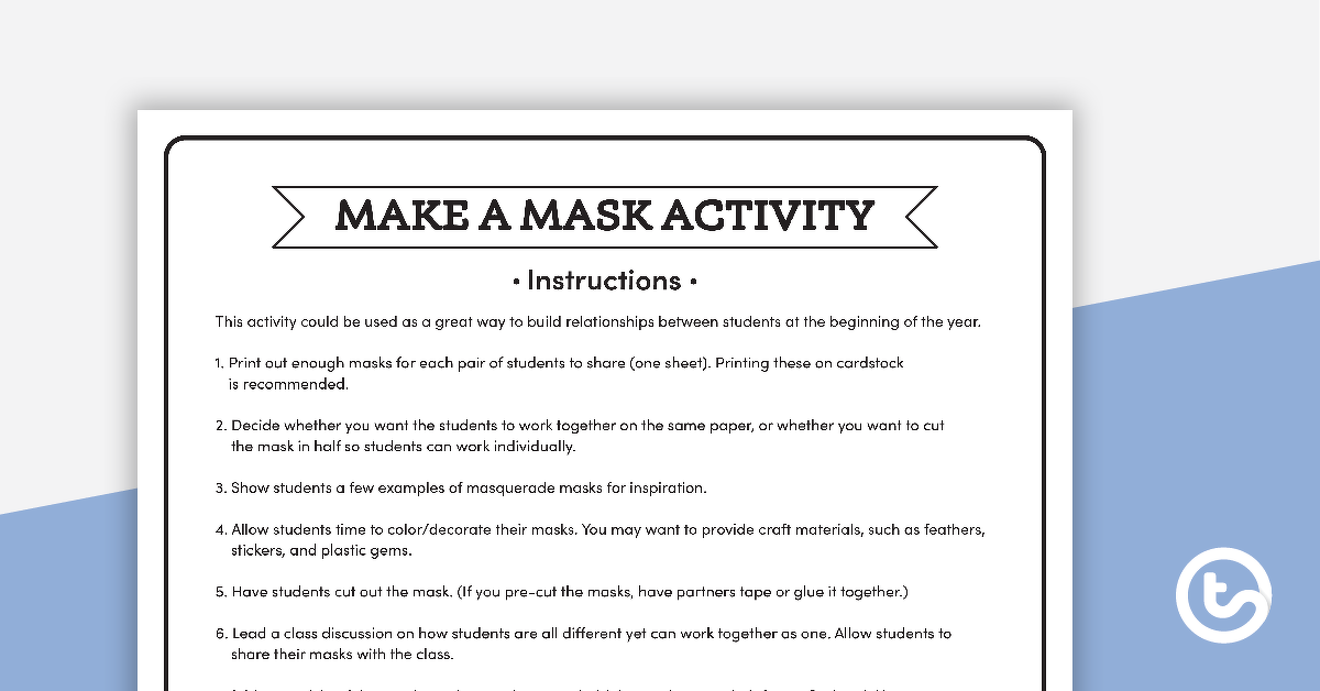 预览图像去了解你活动——做一个面具——教学资源