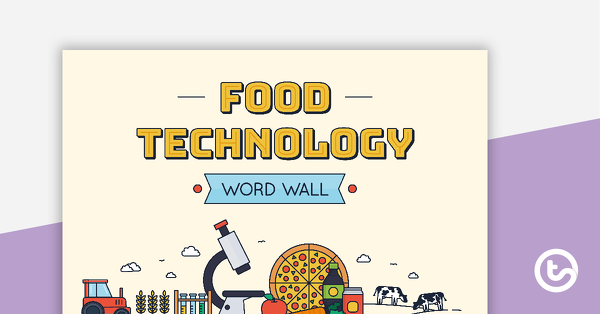 食品技术缩略图词汇词墙壁 - 教学资源