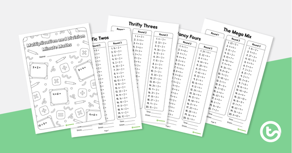 Preview image for Multiplication and Division Minute Maths Booklet - teaching resource