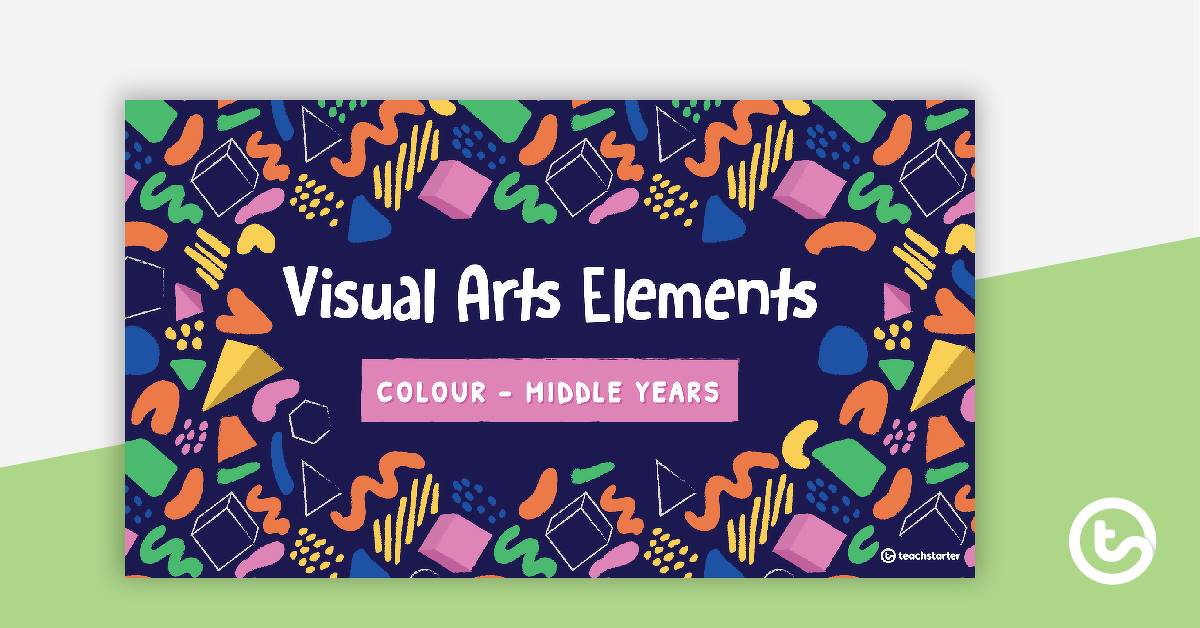 预览图像视觉艺术元素的彩色幻灯片——中年——教学资源