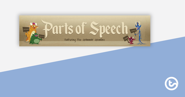 Preview image for Parts of Speech Wall Display - teaching resource