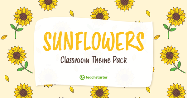 预览我age for Sunflower Classroom Theme Pack - resource pack