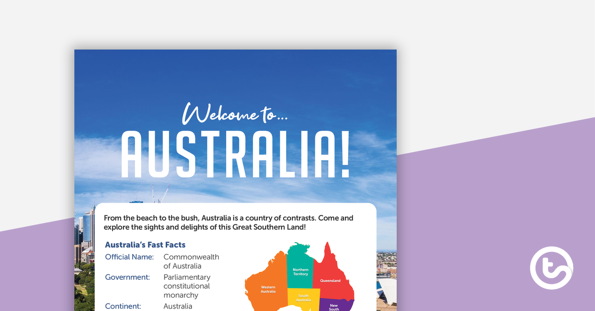 欢迎来到澳大利亚预览图片!——工作表——教学资源