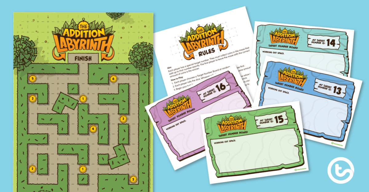 Preview image for The Addition Labyrinth – Maths Game - teaching resource