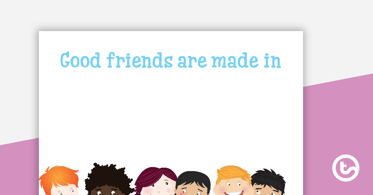 Preview image for Good Friends - Welcome Sign and Name Tags - teaching resource
