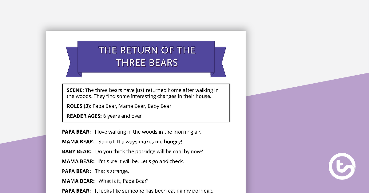 Preview image for Comprehension - Return of the Three Bears - teaching resource