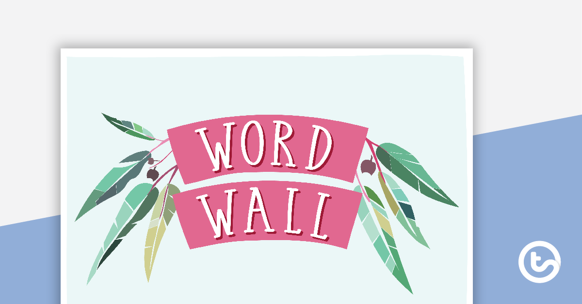 Preview image for Gum Leaves - Word Wall Template - teaching resource