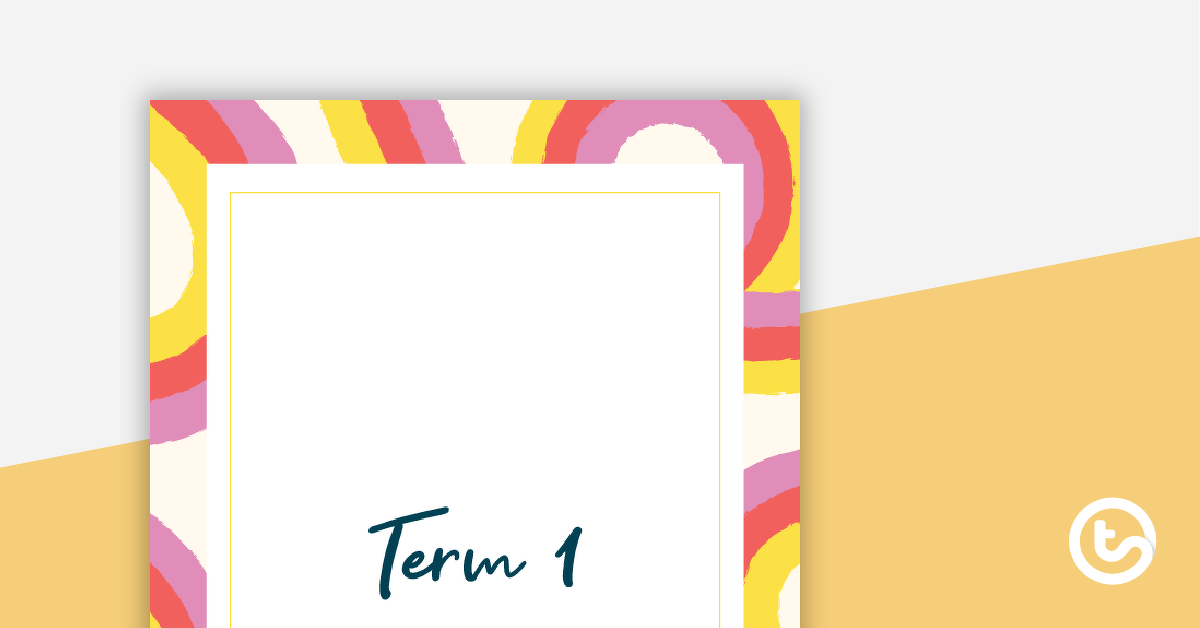 Preview image for Inspire Printable Teacher Planner - Term Dividers - teaching resource