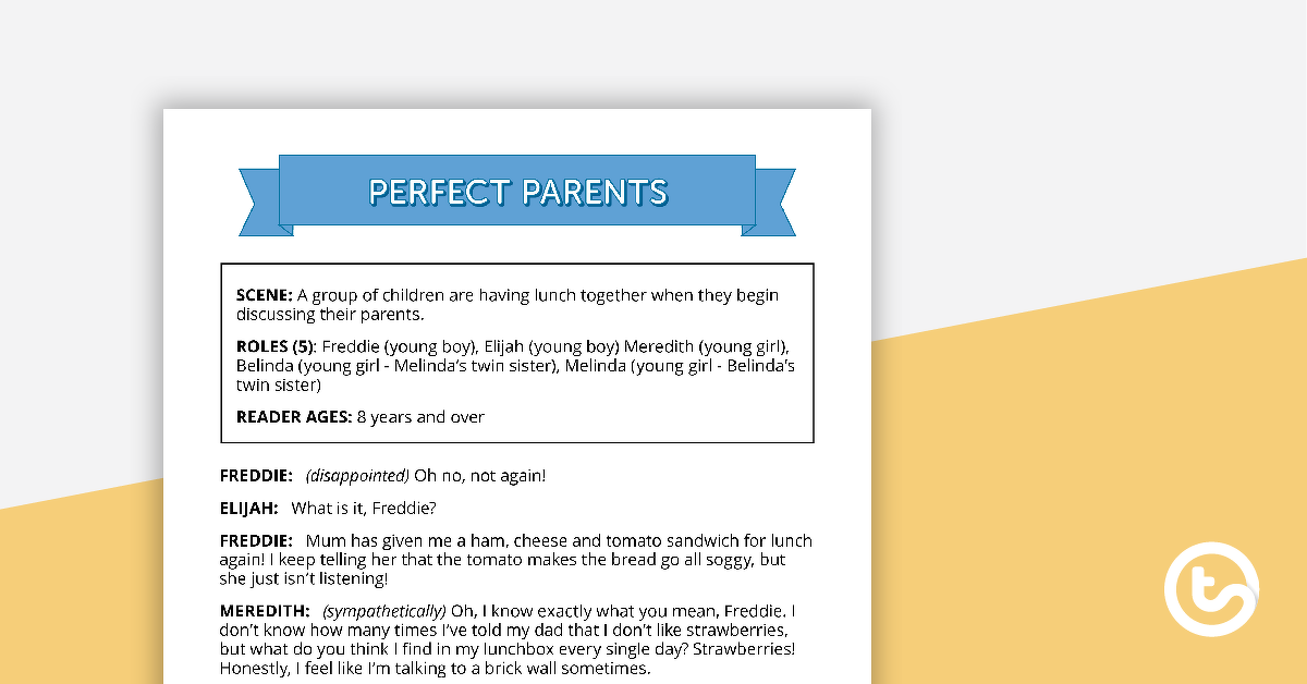 Preview image for Comprehension - Perfect Parents - teaching resource
