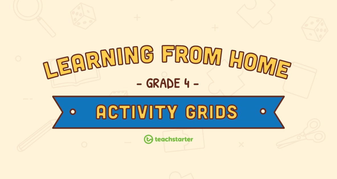 预览图像4 -周4级学习Home Activity Grids - teaching resource