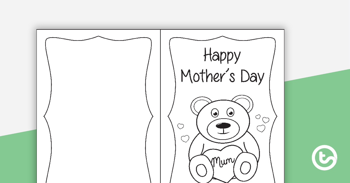 母亲节快乐熊卡的预览图像 - 教学资源