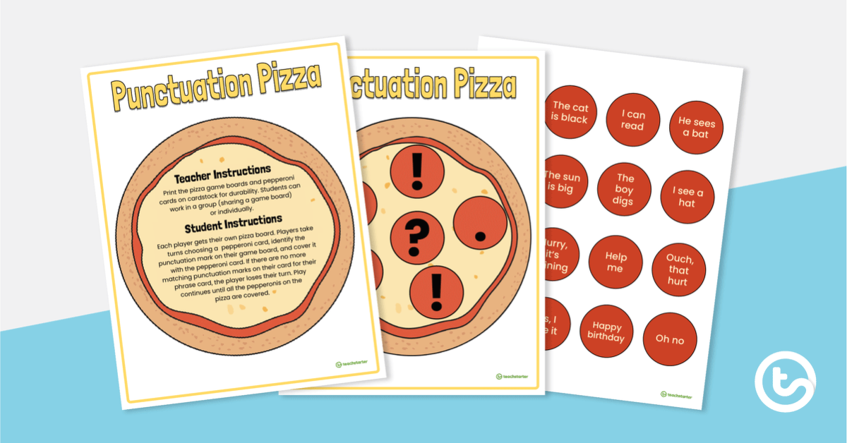 Preview image for Punctuation Pizza Cover-up Game - teaching resource
