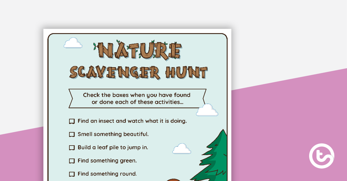 Preview image for Nature Scavenger Hunt Checklist - teaching resource