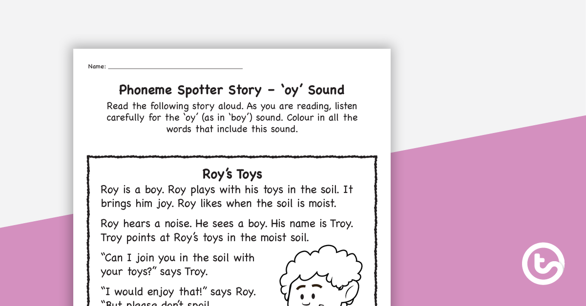 Preview image for Phoneme Spotter Story – 'oy' Sound - teaching resource