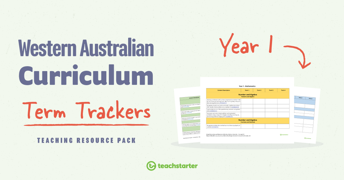 Preview image for Term Trackers Resource Pack (WA Curriculum) - Year 1 - resource pack