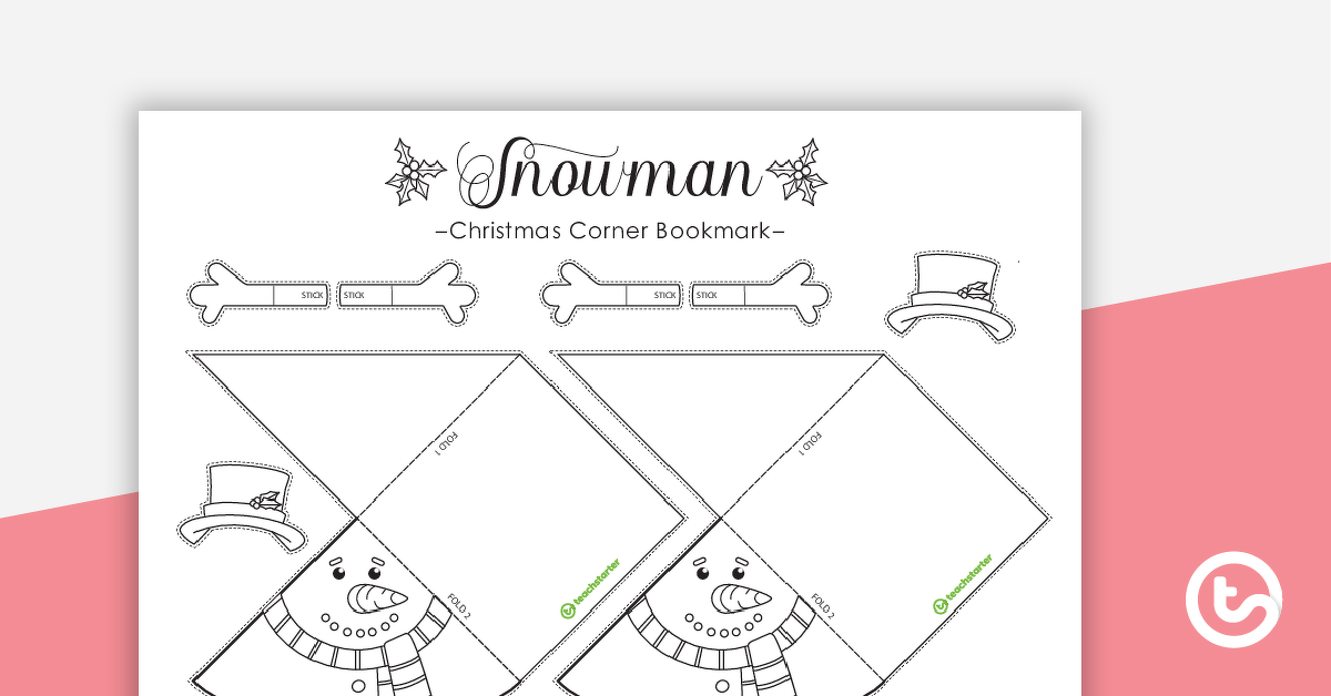 Preview image for Holiday Corner Bookmark Templates - teaching resource
