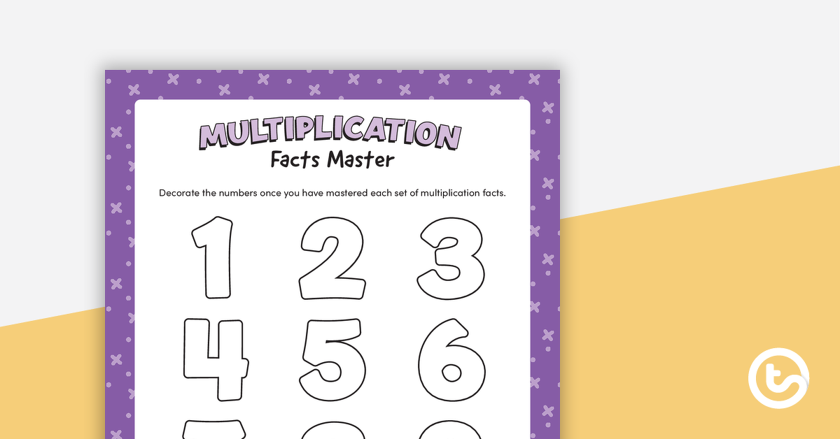 Preview image for Multiplication Facts Master - teaching resource