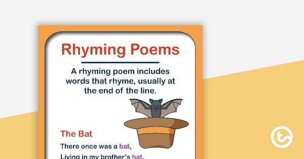 Thumbnail of Rhyming Poems Poster - teaching resource