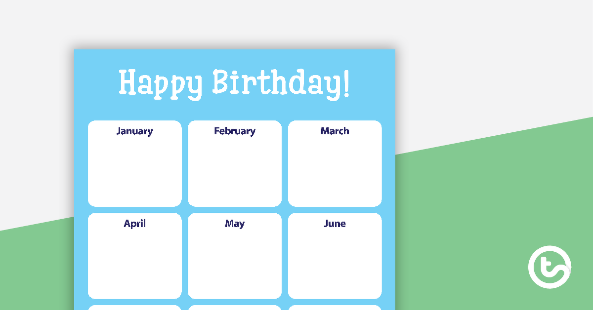 Preview image for Good Friends - Happy Birthday Chart - teaching resource