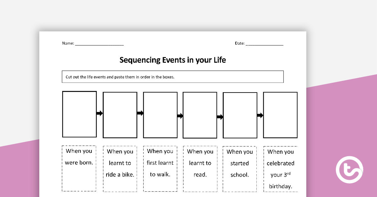 预览图像for Sequencing Life Events - Worksheet - teaching resource