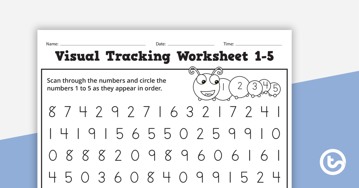 visual tracking letters and numbers teach starter