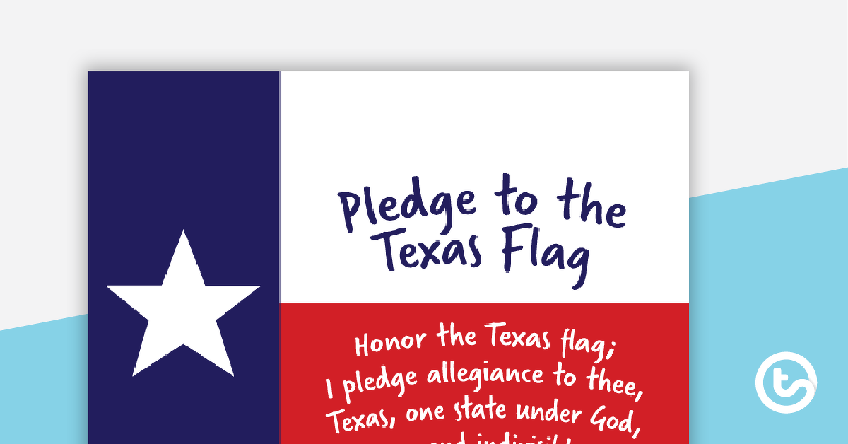 Preview image for Pledge to the Texas Flag - Poster - teaching resource