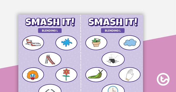 预览图像for SMASH IT! Blending 'l' Game - teaching resource