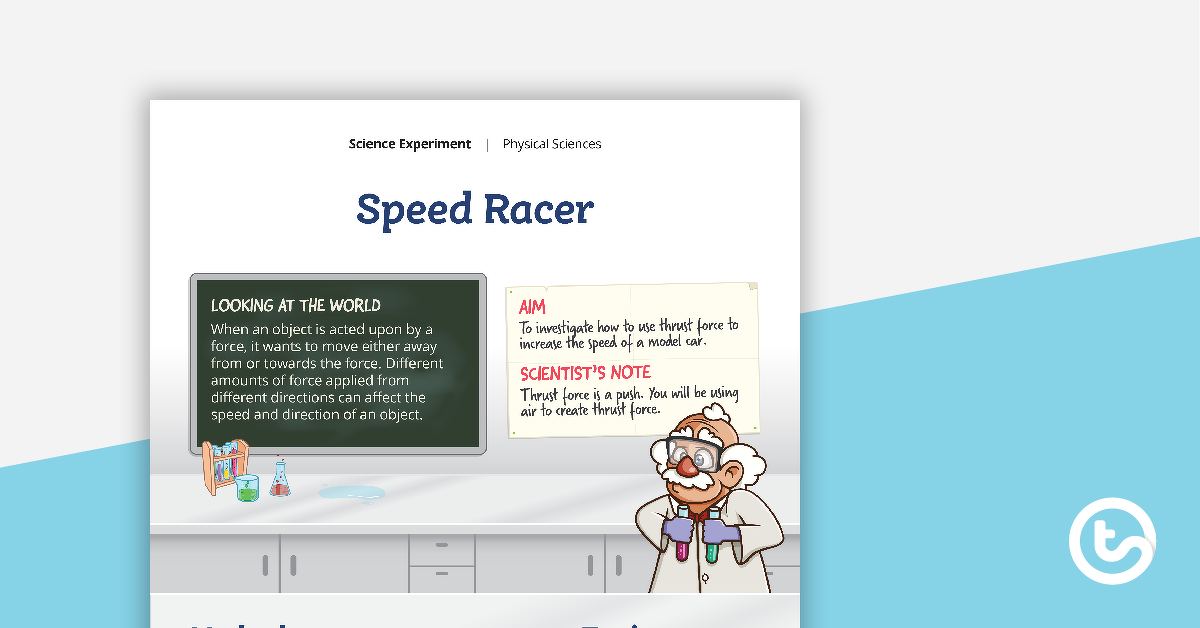 Preview image for Science Experiment - Speed Racer - teaching resource