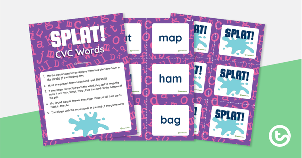 Thumbnail of SPLAT! CVC Word Game - teaching resource