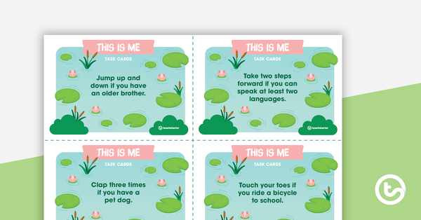 Preview image for This Is Me Task Cards - teaching resource