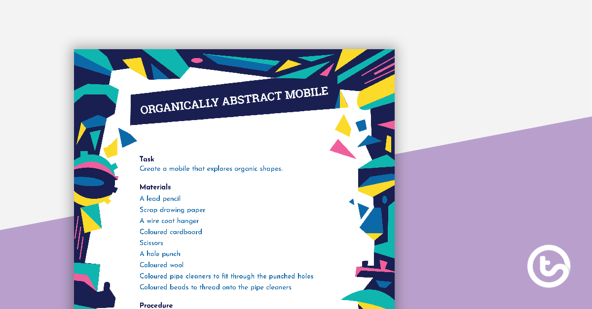 Preview image for Organically Abstract Mobile Activity - teaching resource