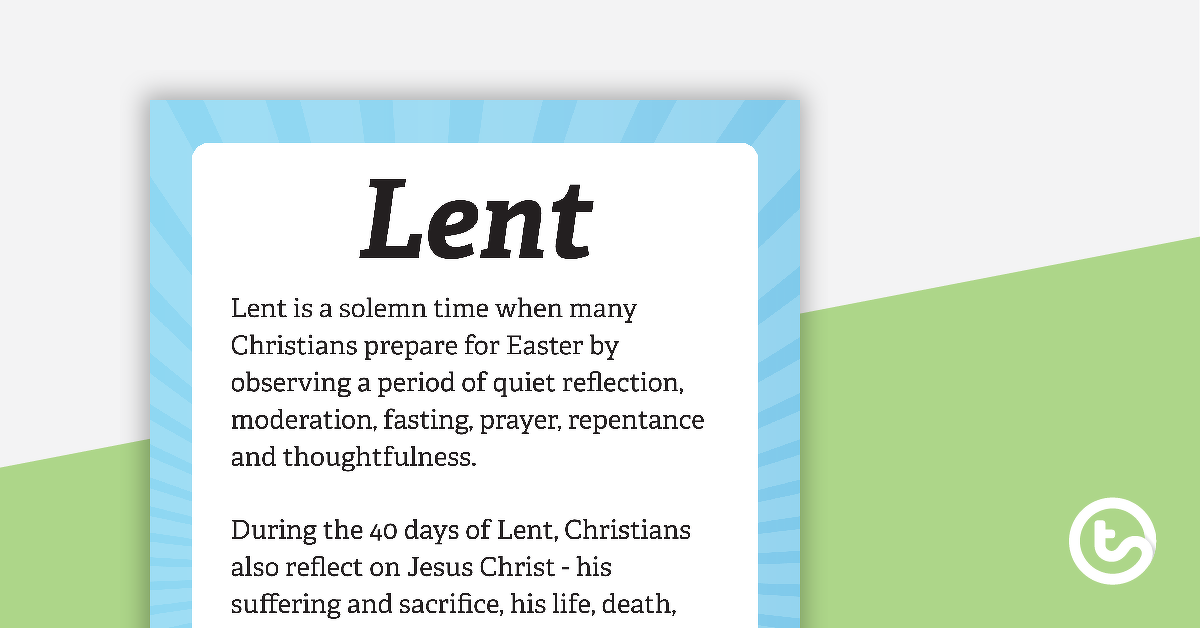 Preview image for Lent Comprehension and Word Search - teaching resource