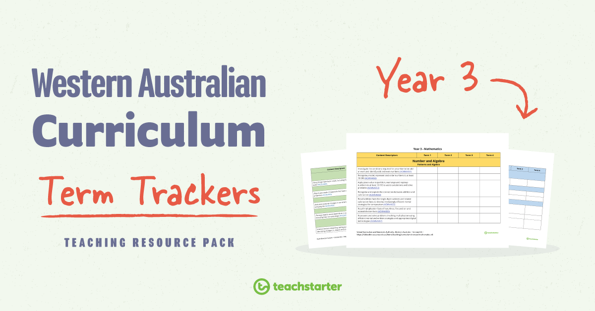 Preview image for Term Trackers Resource Pack (WA Curriculum) - Year 3 - resource pack