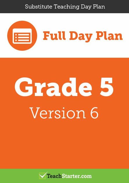 预览图像替代教学日计划 -  5年级（6版） - 课程计划