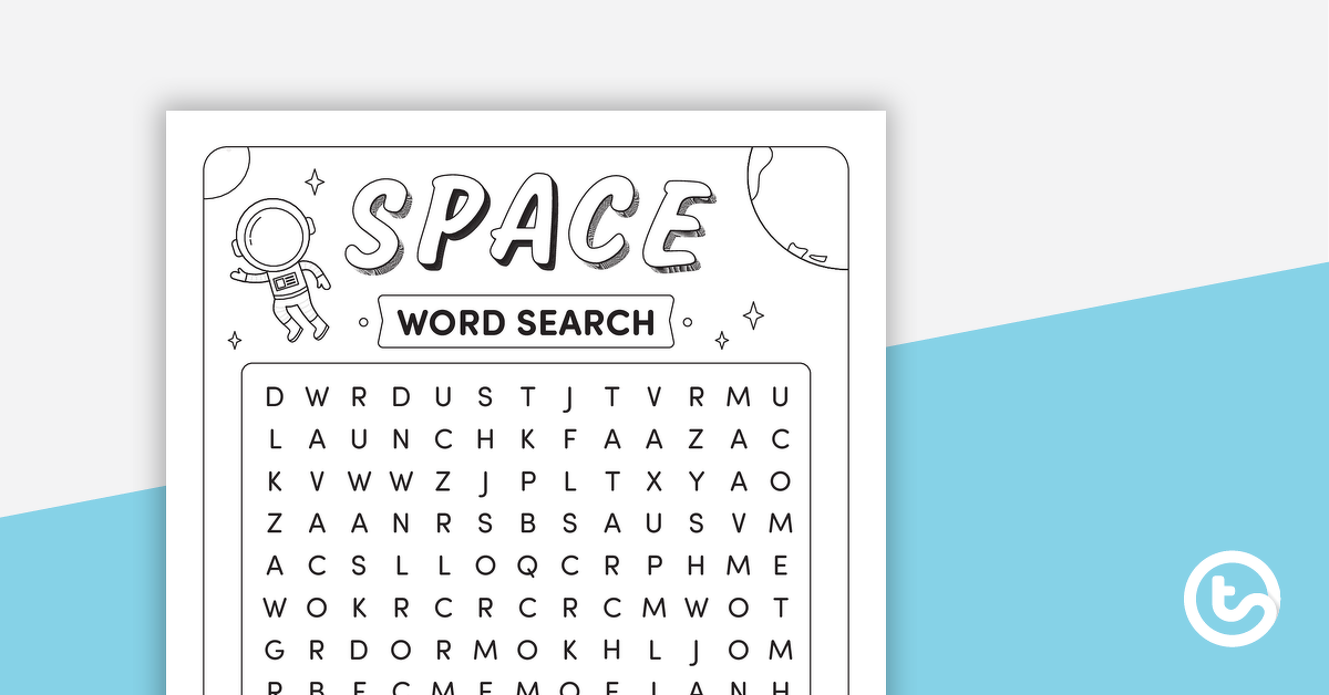 space word search lower grades teach starter