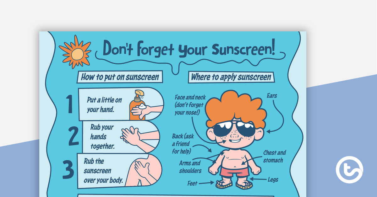 用于太阳安全海报的预览图像 - 教学资源