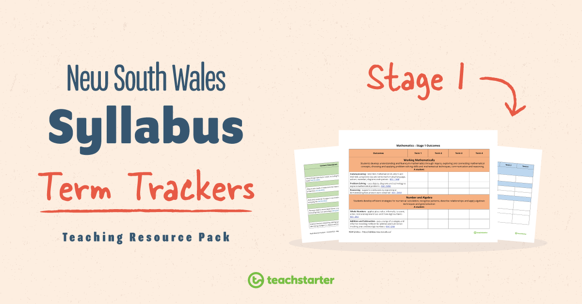 Preview image for Term Trackers Resource Pack (NSW Syllabus) - Stage 1 - resource pack