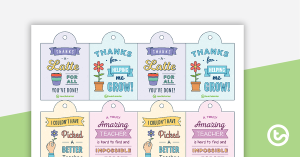 Thumbnail of Gift Tags for Teachers - teaching resource