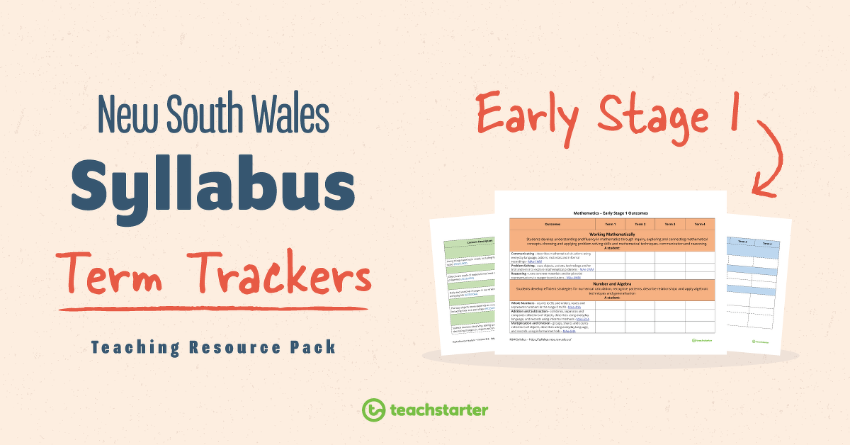 Preview image for Term Trackers Resource Pack (NSW Syllabus) - Early Stage 1 - resource pack