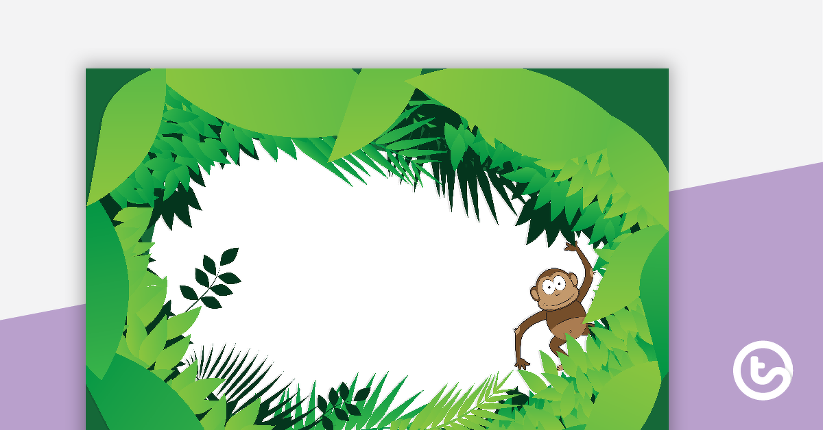 预览图像猴子-欢迎标志和名称标签-教学资源