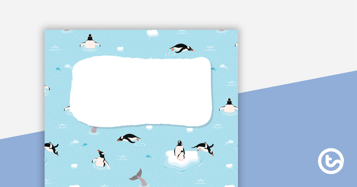 Preview image for Penguins – Planner Cover - teaching resource