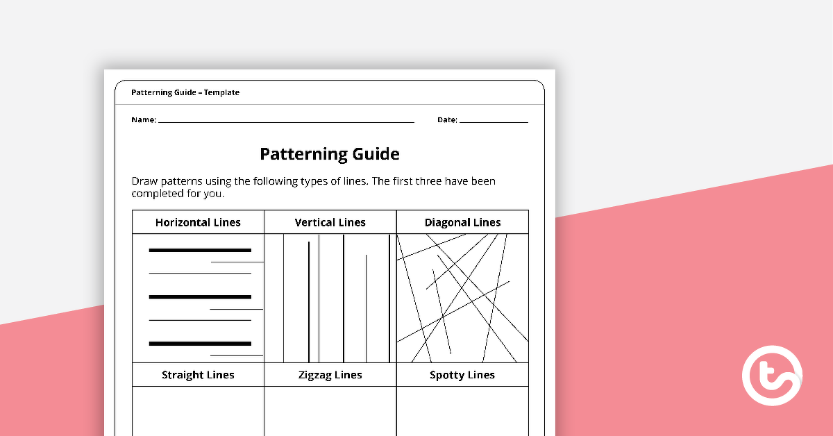 Preview image for Patterning Guide Template - F to Year 2 - teaching resource