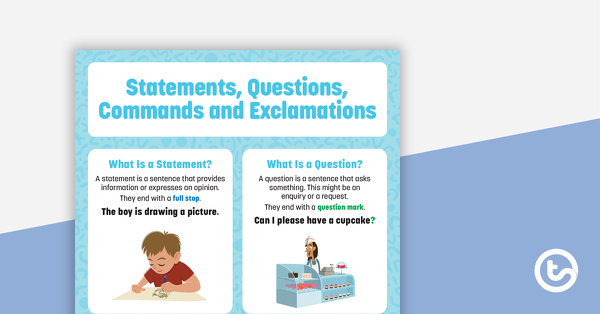 Preview image for Statement, Question, Command, Exclamation – Poster - teaching resource