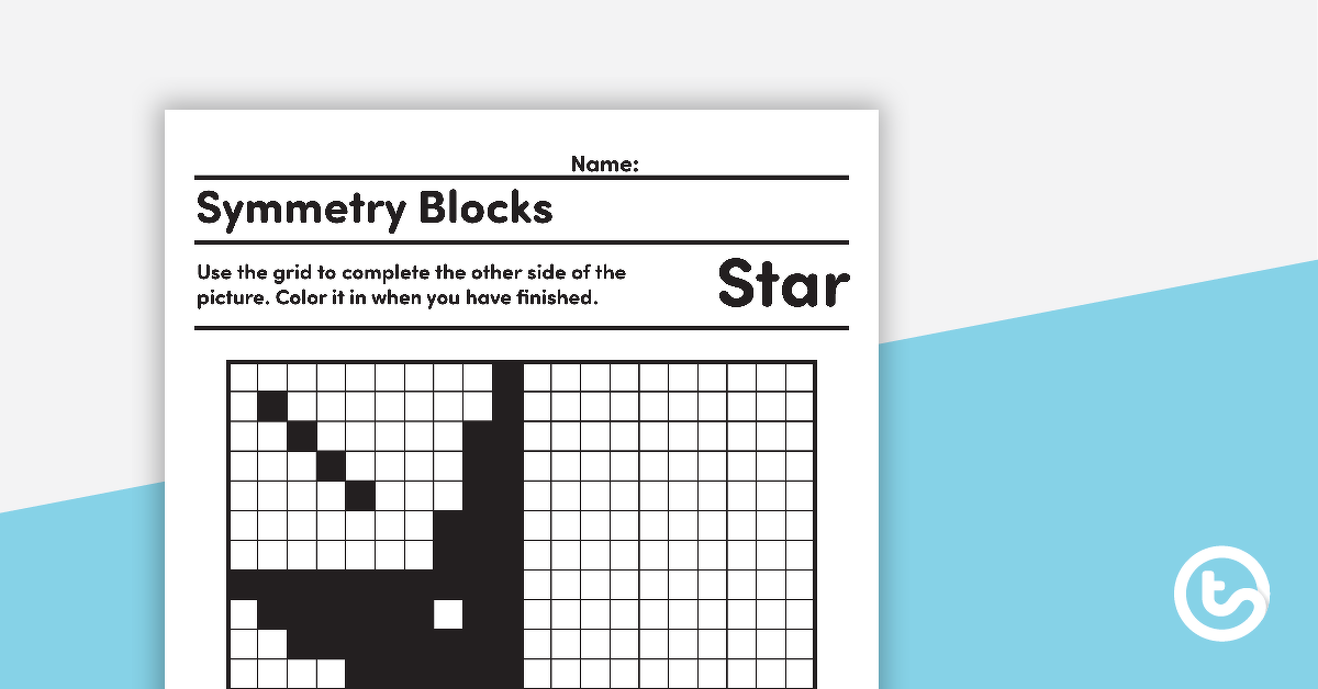 Preview image for Symmetry Grid Activity - Star - teaching resource